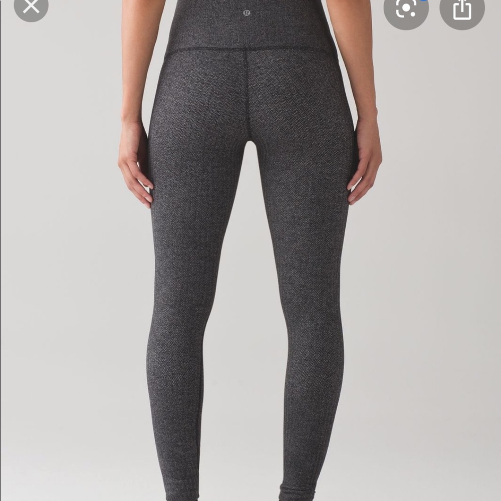 Lululemon wunder under herringbone leggings